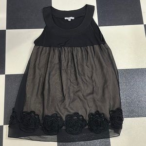 MOA MOA layered sleeveless top with rosette design